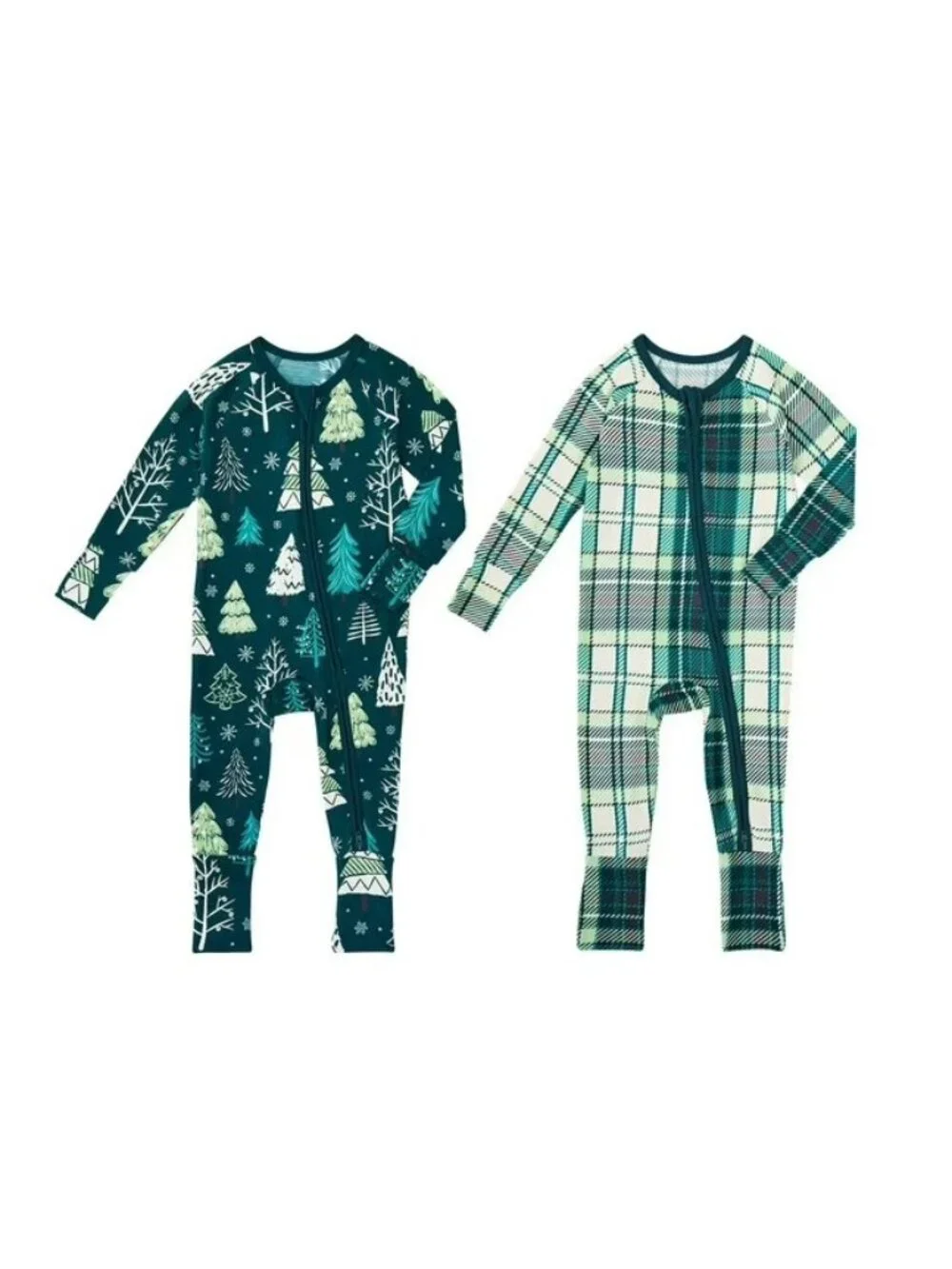 Members Mark Baby Holiday Full Zip Pajamas 2 ct.-Size 6 Months-NWT